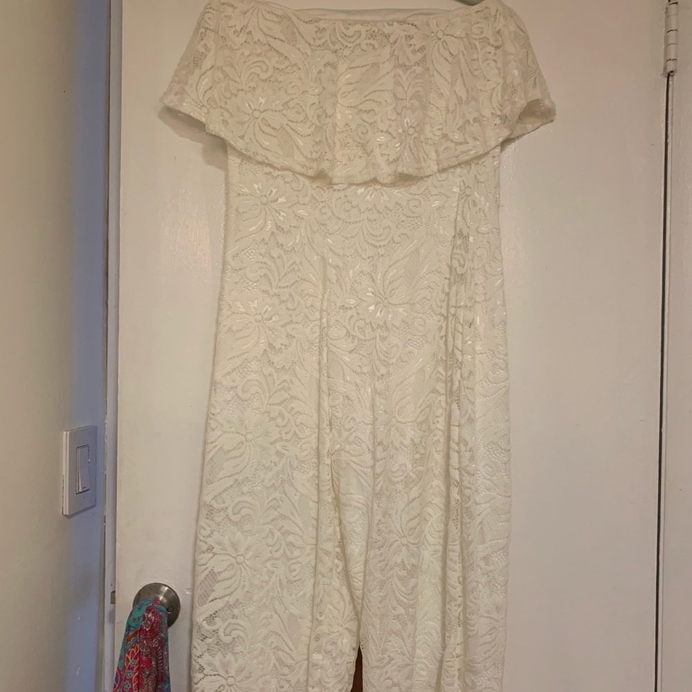 Pretty little thing strapless jumpsuit